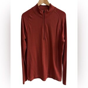 SMARTWOOL 1/4-Zip Mid/ Base Layer SW0SS603 Merino Wool Sz L Mid 250 Pullover